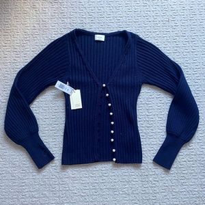 Wilfred Navy Sweater with pearl details